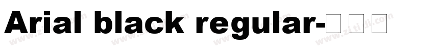 Arial black regular字体转换